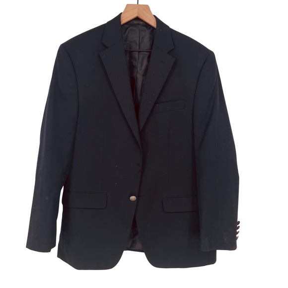 Michael Kors Mens Navy Wool Blend Blazer Jacket Size 38S - Picture 2 of 14